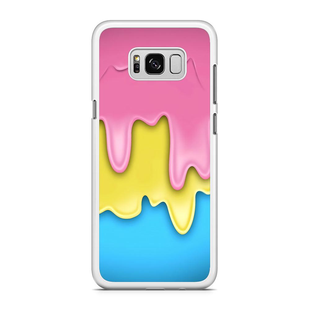 Three Cream Melts Samsung Galaxy S8 Case-Rubber / White (2D Case)-Xtracase