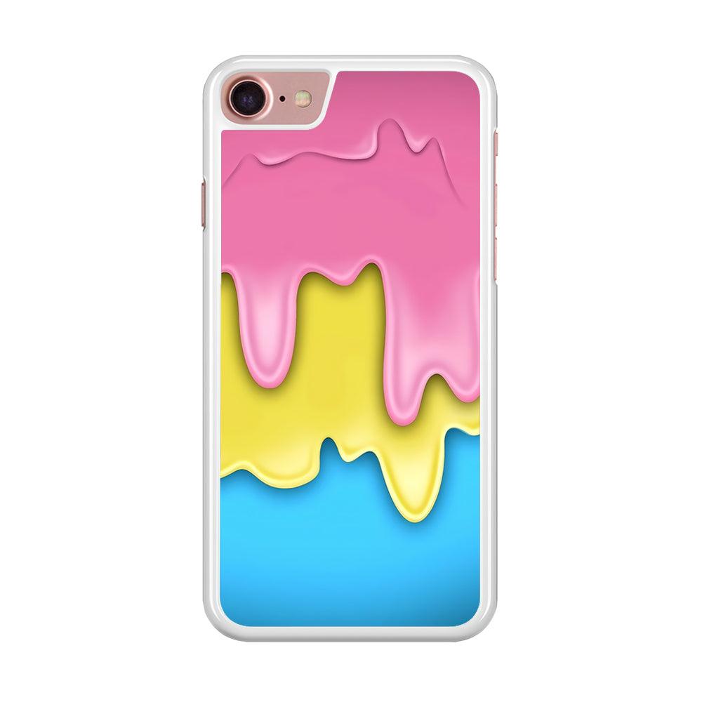 Three Cream Melts iPhone 7 Case-Rubber / White (2D Case)-Xtracase