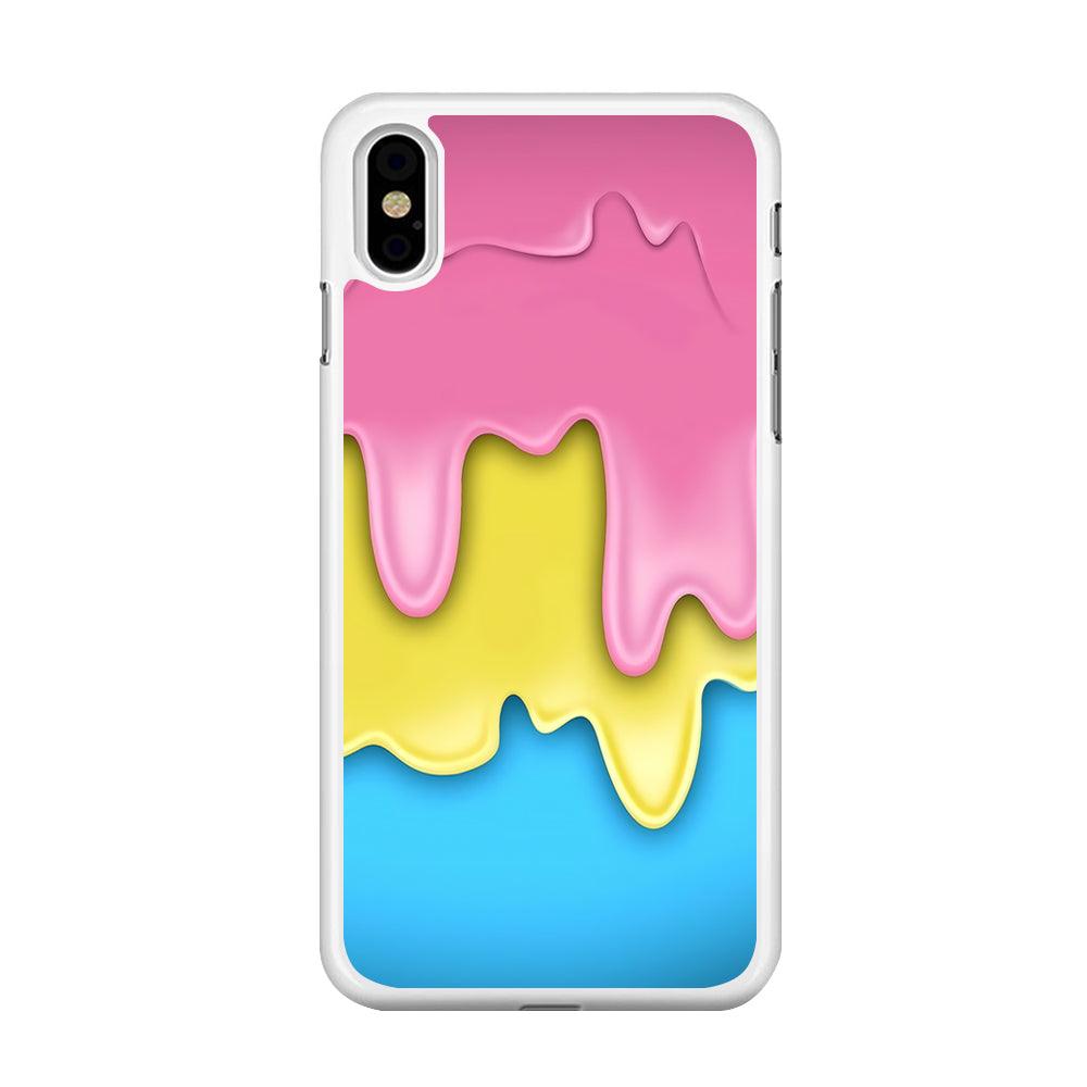 Three Cream Melts iPhone Xs Max Case-Rubber / White (2D Case)-Xtracase