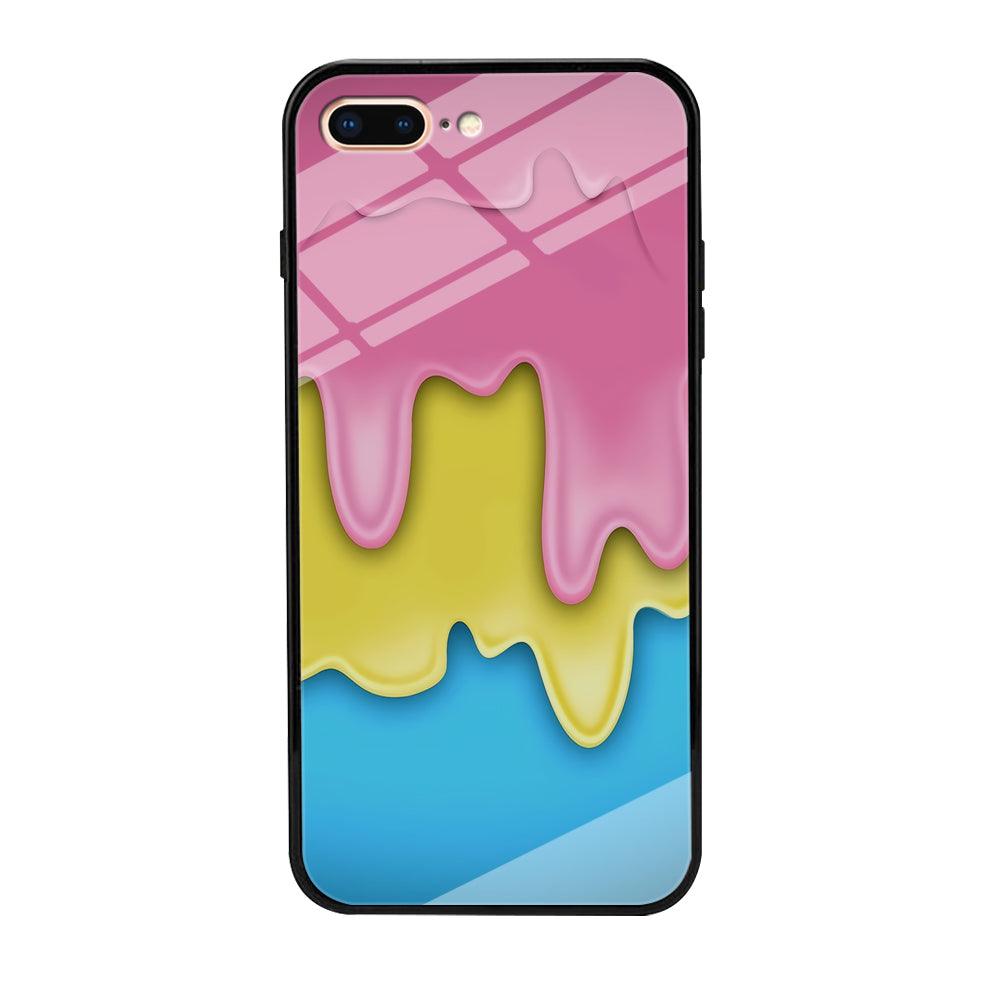 Three Cream Melts iPhone 8 Plus Case-Tempered Glass Case-Xtracase