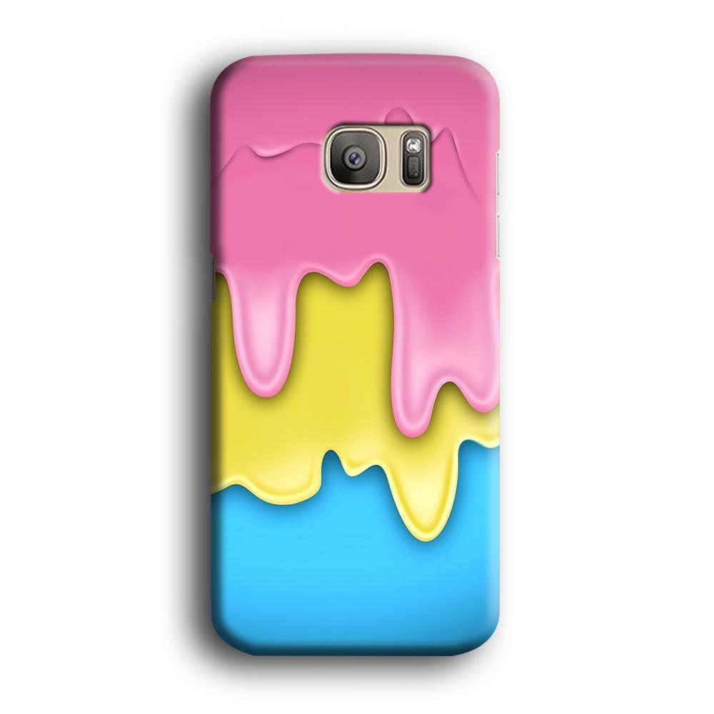 Three Cream Melts Samsung Galaxy S7 Edge Case-Plastic / Full Wrap (3D Case)-Xtracase