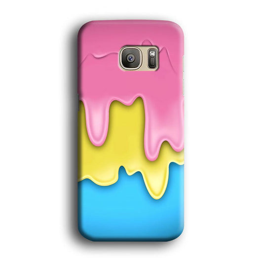 Three Cream Melts Samsung Galaxy S7 Edge Case-Plastic / Full Wrap (3D Case)-Xtracase