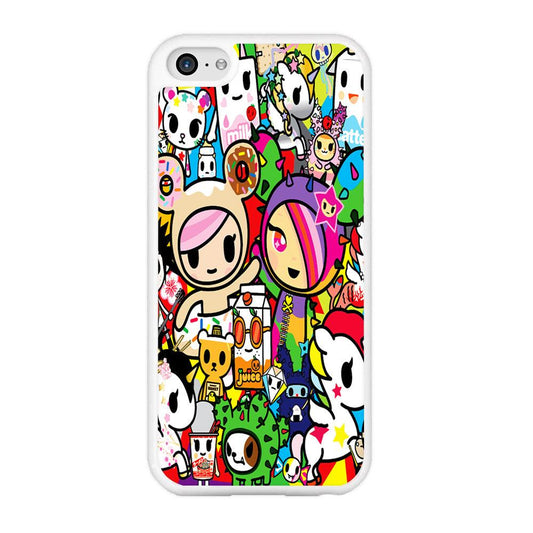 Tokidoki Doodle Cartoon iPhone 5 | 5s Case-Rubber / White (2D Case)-Xtracase