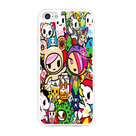 Tokidoki Doodle Cartoon iPhone 6 Plus | 6s Plus Case-Rubber / White (2D Case)-Xtracase