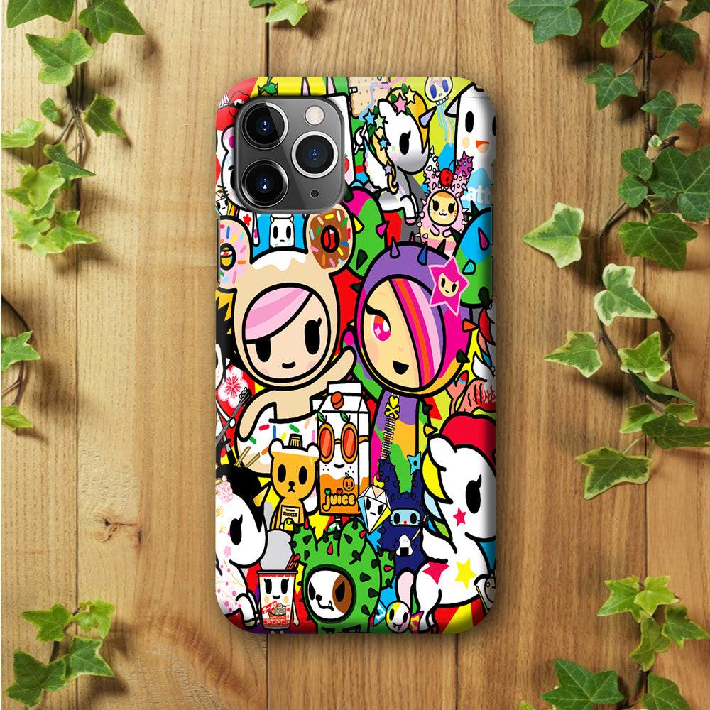 Tokidoki Doodle Cartoon iPhone 11 Pro Case-Plastic / Full Wrap (3D Case)-Xtracase