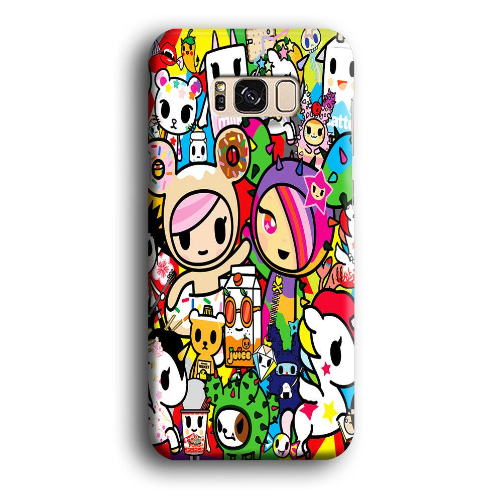 Tokidoki Doodle Cartoon Samsung Galaxy S8 Case-Plastic / Full Wrap (3D Case)-Xtracase