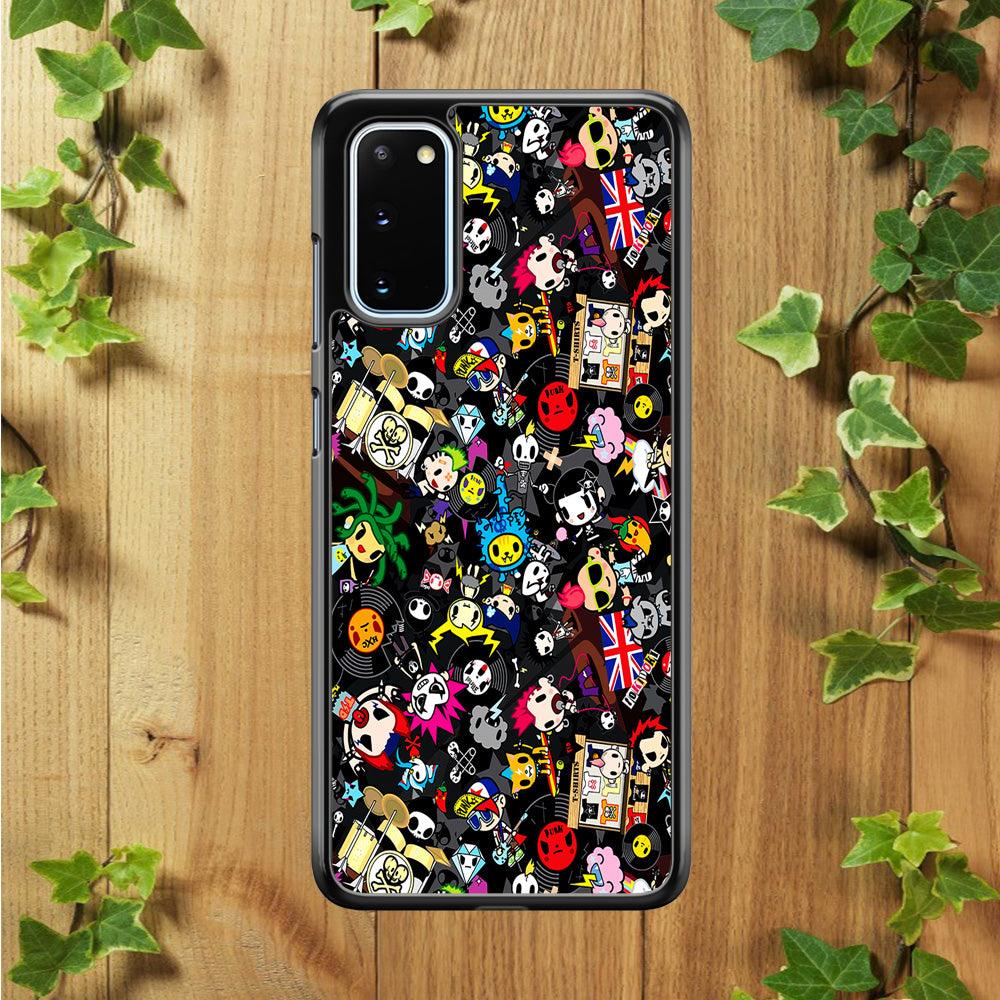 Tokidoki Punk Rock Band Samsung Galaxy S20 Case-Plastic / Full Wrap (3D Case)-Xtracase