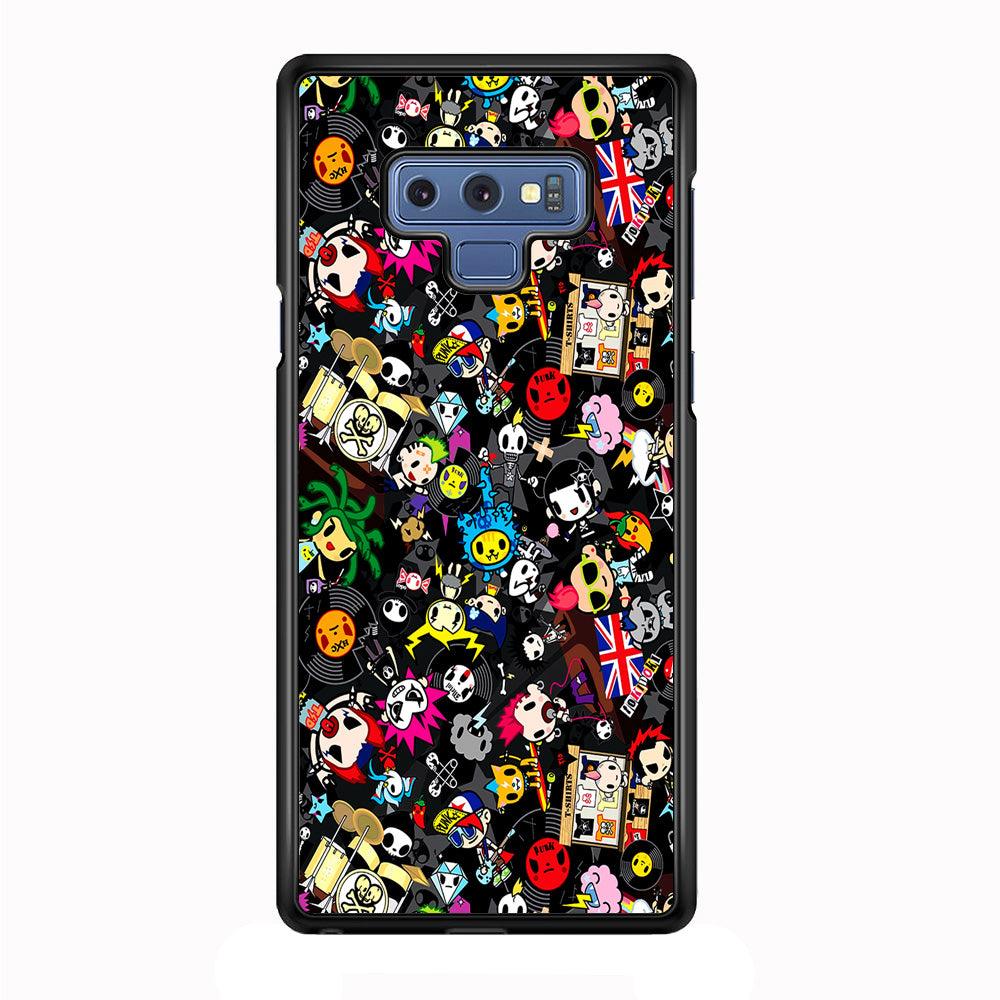 Tokidoki Punk Rock Band Samsung Galaxy Note 9 Case-Rubber / White (2D Case)-Xtracase