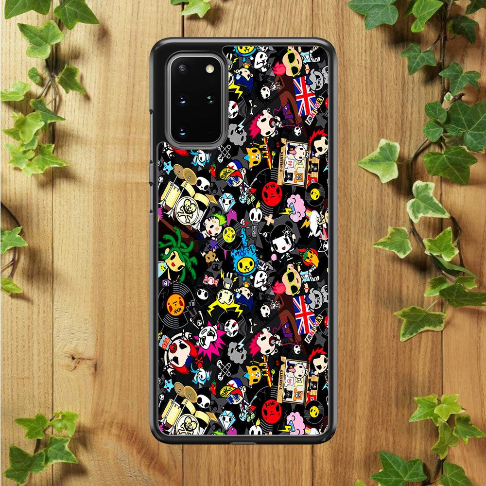 Tokidoki Punk Rock Band Samsung Galaxy S20 Plus Case-Plastic / Full Wrap (3D Case)-Xtracase