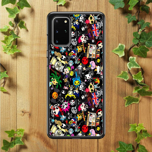 Tokidoki Punk Rock Band Samsung Galaxy S20 Plus Case-Plastic / Full Wrap (3D Case)-Xtracase