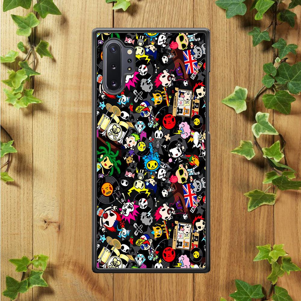 Tokidoki Punk Rock Band Samsung Galaxy Note 10 Plus Case-Rubber / White (2D Case)-Xtracase