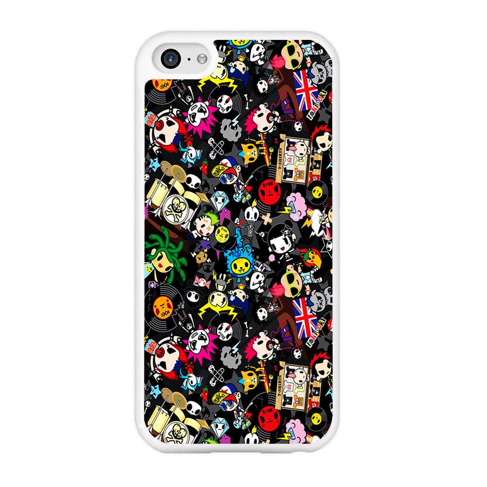 Tokidoki Punk Rock Band iPhone 5 | 5s Case-Rubber / White (2D Case)-Xtracase