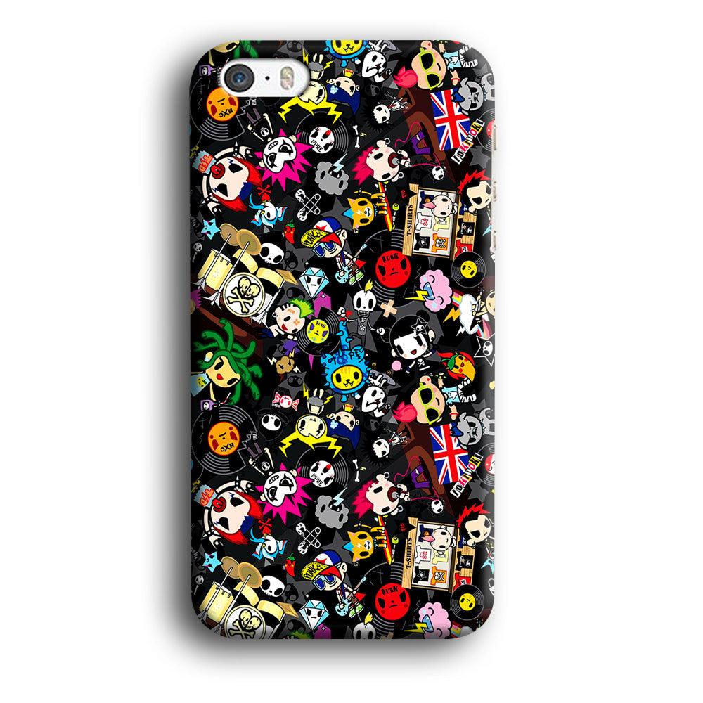Tokidoki Punk Rock Band iPhone 5 | 5s Case-Plastic / Full Wrap (3D Case)-Xtracase