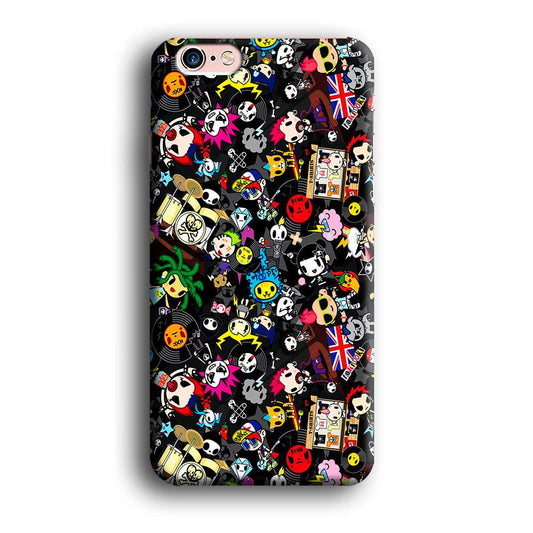 Tokidoki Punk Rock Band iPhone 6 Plus | 6s Plus Case-Plastic / Full Wrap (3D Case)-Xtracase