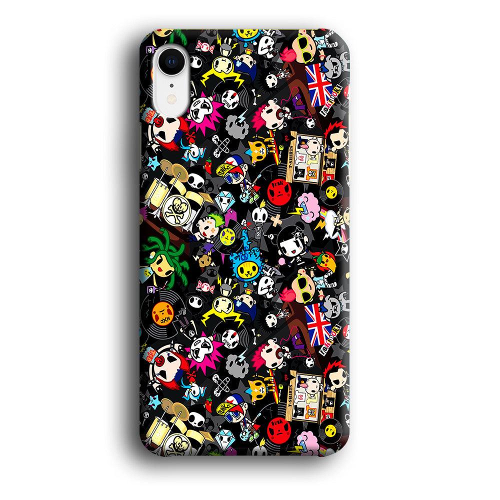 Tokidoki Punk Rock Band iPhone XR Case-Plastic / Full Wrap (3D Case)-Xtracase