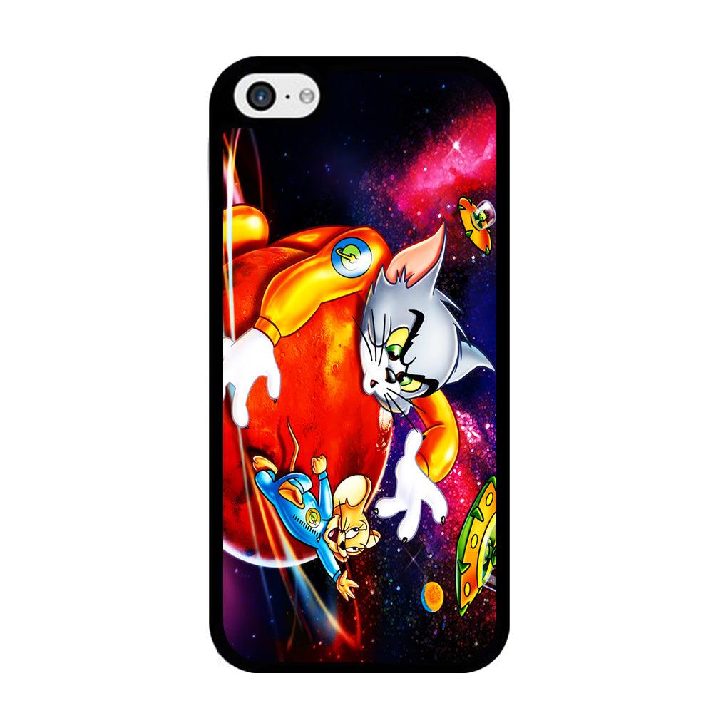 Tom and Jerry Space iPhone 5 | 5s Case-Rubber / Black (2D Case)-Xtracase