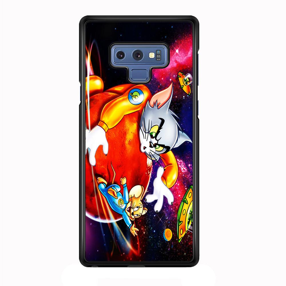 Tom and Jerry Space Samsung Galaxy Note 9 Case-Rubber / Black (2D Case)-Xtracase