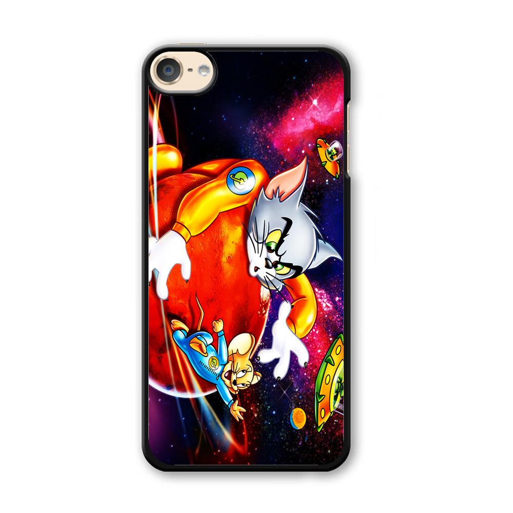 Tom and Jerry Space iPod Touch 6 Case-Plastic / Black (2D Case)-Xtracase