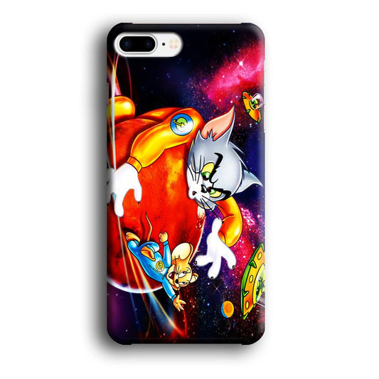 Tom and Jerry Space iPhone 8 Plus Case-Plastic / Full Wrap (3D Case)-Xtracase
