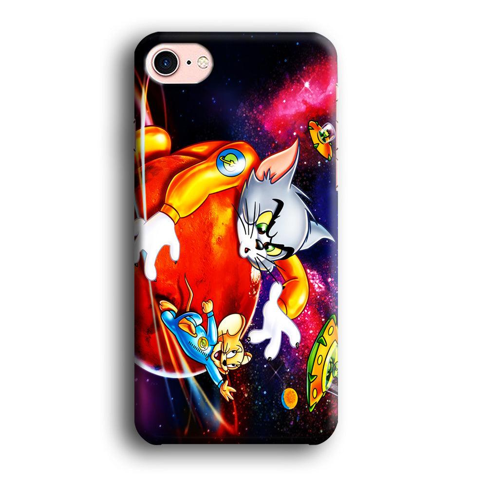 Tom and Jerry Space iPhone SE 2020 Case-Plastic / Full Wrap (3D Case)-Xtracase
