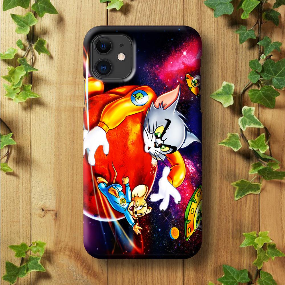 Tom and Jerry Space iPhone 11 Case-Plastic / Full Wrap (3D Case)-Xtracase