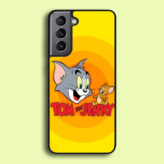 Tom and Jerry Yellow Samsung Galaxy A16 Case-Rubber / Black (2D Case)-Xtracase