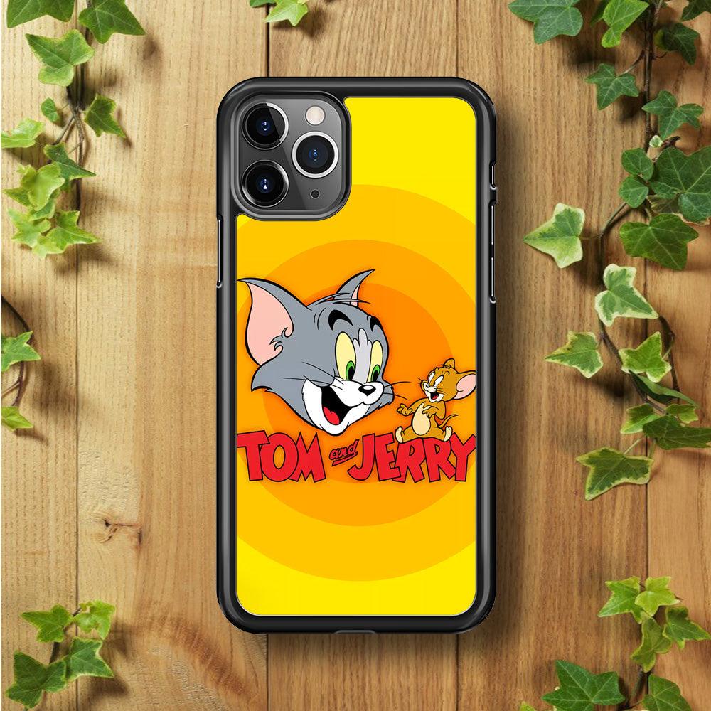 Tom and Jerry Yellow iPhone 11 Pro Max Case-Rubber / Black (2D Case)-Xtracase