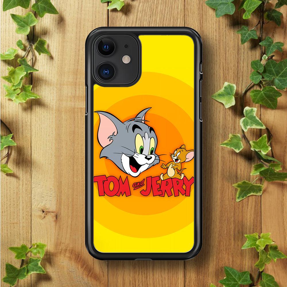 Tom and Jerry Yellow iPhone 11 Case-Rubber / Black (2D Case)-Xtracase