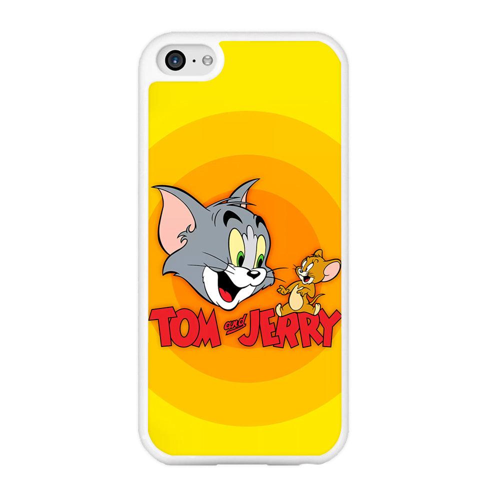 Tom and Jerry Yellow iPhone 5 | 5s Case-Rubber / White (2D Case)-Xtracase