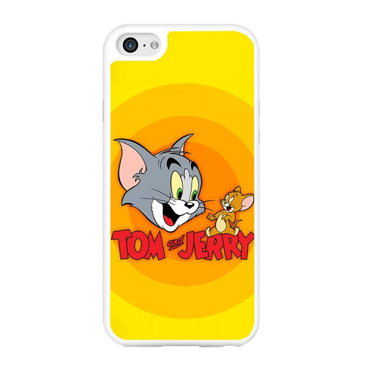 Tom and Jerry Yellow iPhone 6 Plus | 6s Plus Case-Rubber / White (2D Case)-Xtracase