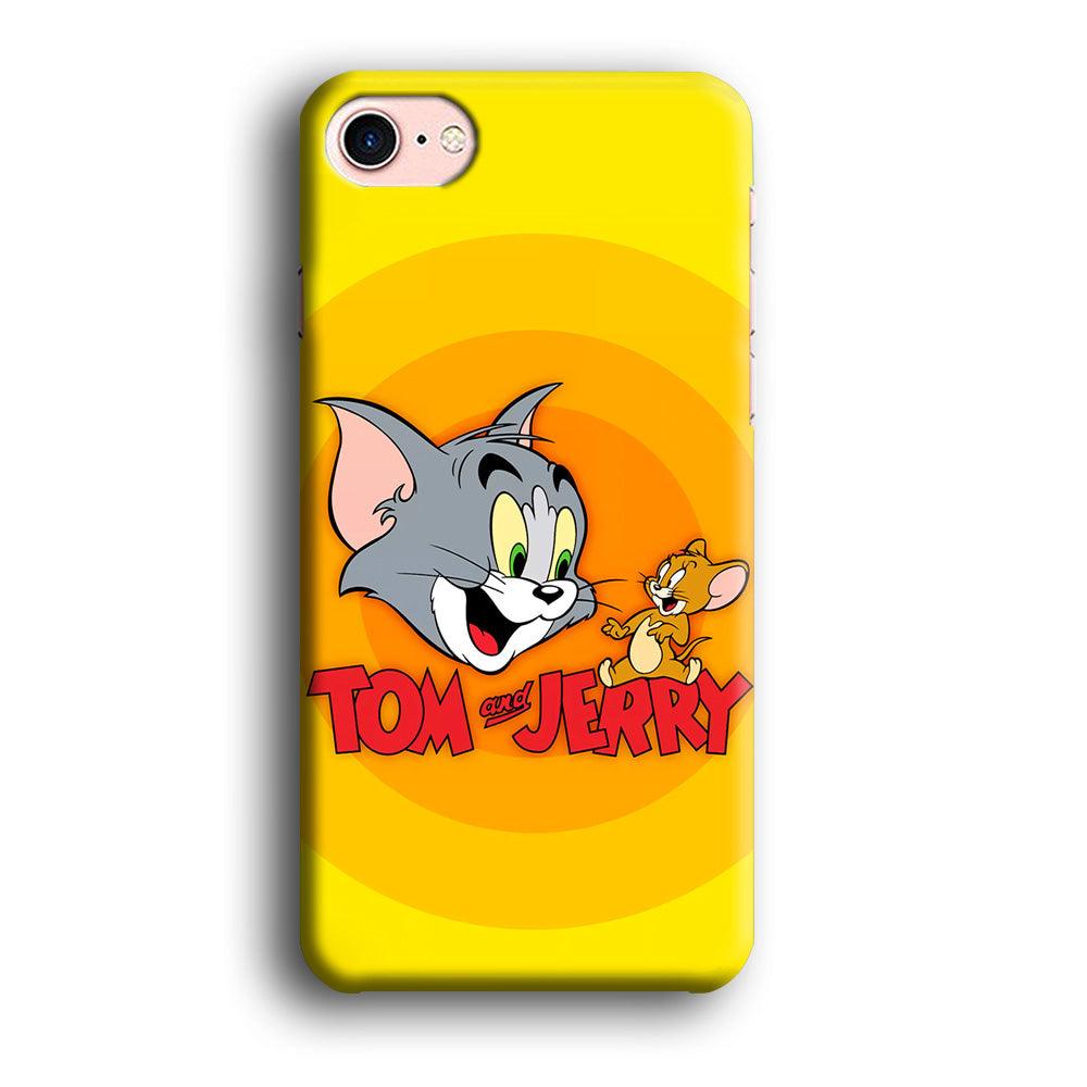 Tom and Jerry Yellow iPhone 8 Case-Plastic / Full Wrap (3D Case)-Xtracase