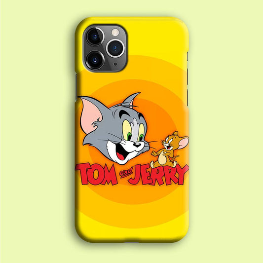 Tom and Jerry Yellow iPhone 12 Pro Case-Plastic / Full Wrap (3D Case)-Xtracase