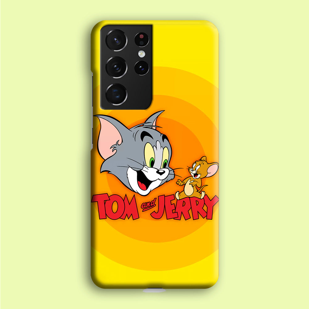Tom and Jerry Yellow Samsung Galaxy S21 Ultra Case
