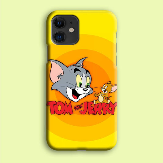 Tom and Jerry Yellow iPhone 12 Mini Case-Plastic / Full Wrap (3D Case)-Xtracase