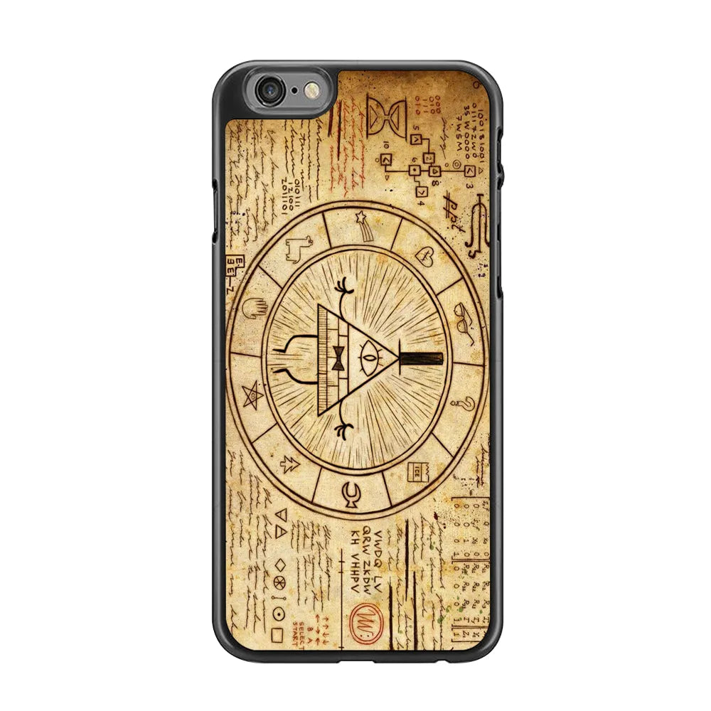Treasure Map Gravity Falls iPhone 6 | 6s Case-Rubber / Black (2D Case)-Xtracase