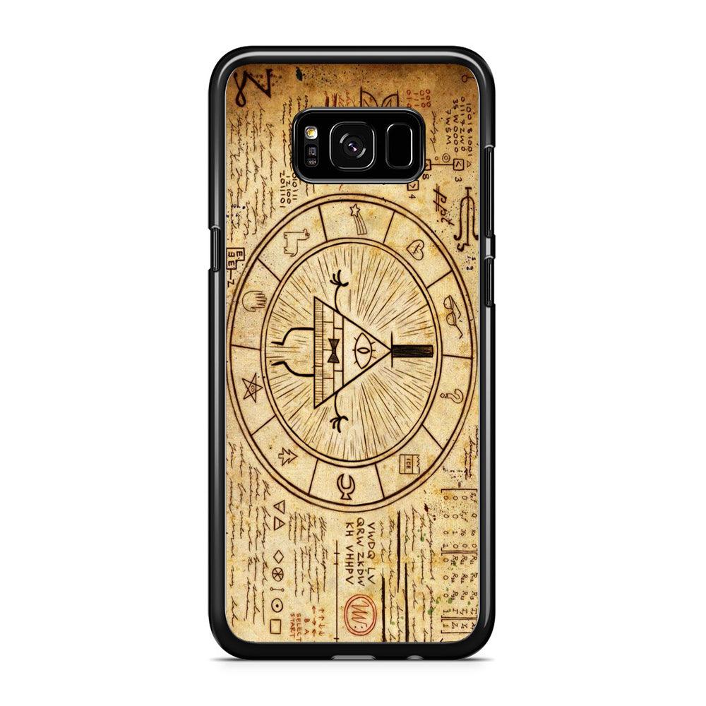 Treasure Map Gravity Falls Samsung Galaxy S8 Case-Rubber / Black (2D Case)-Xtracase