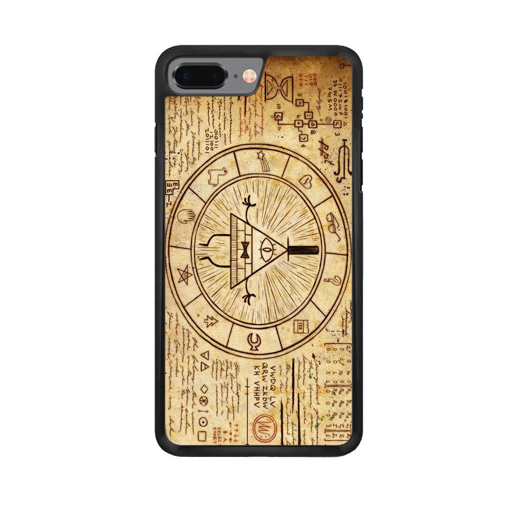 Treasure Map Gravity Falls iPhone 8 Plus Case-Rubber / Black (2D Case)-Xtracase