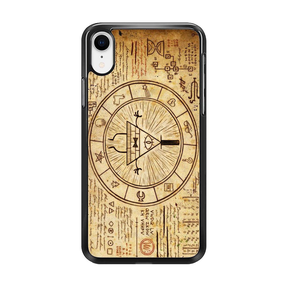 Treasure Map Gravity Falls iPhone XR Case-Rubber / Black (2D Case)-Xtracase