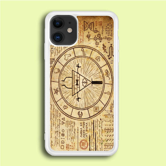 Treasure Map Gravity Falls iPhone 12 Case-Rubber / White (2D Case)-Xtracase