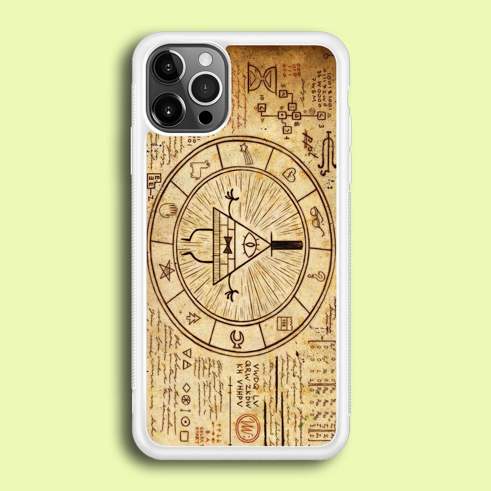 Treasure Map Gravity Falls iPhone 12 Pro Max Case-Rubber / White (2D Case)-Xtracase