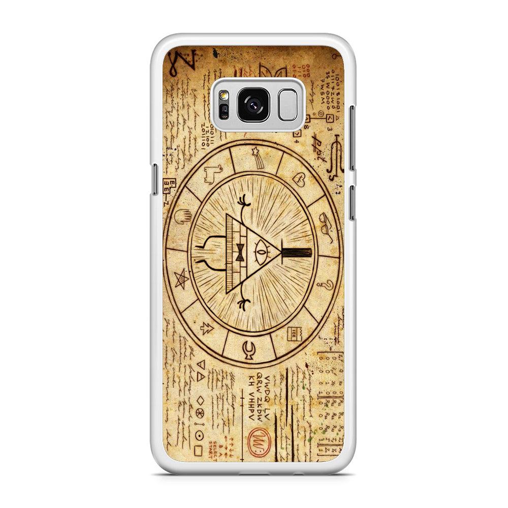 Treasure Map Gravity Falls Samsung Galaxy S8 Case-Rubber / White (2D Case)-Xtracase