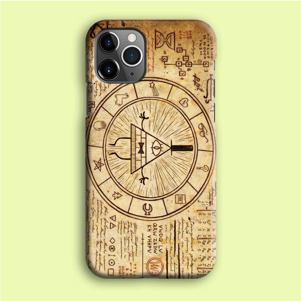 Treasure Map Gravity Falls iPhone 12 Pro Case-Plastic / Full Wrap (3D Case)-Xtracase