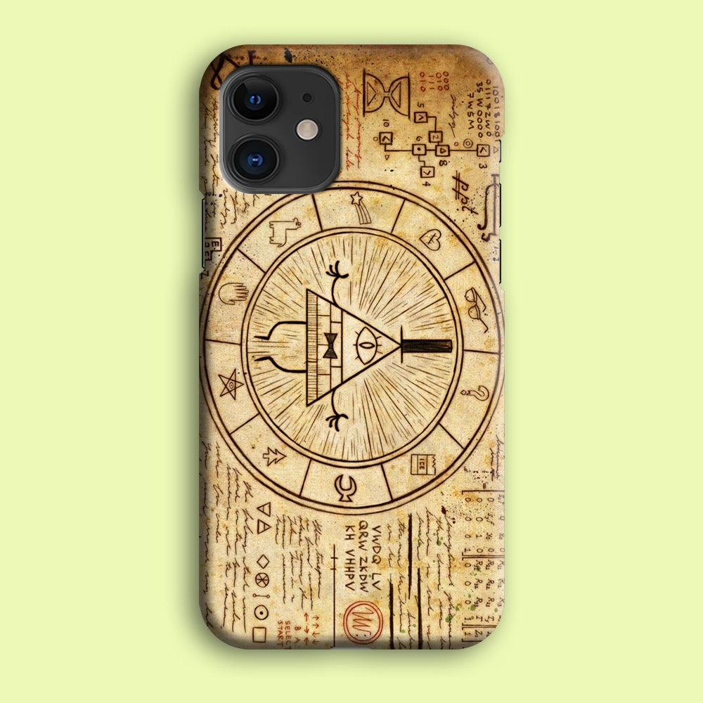 Treasure Map Gravity Falls iPhone 12 Mini Case-Plastic / Full Wrap (3D Case)-Xtracase