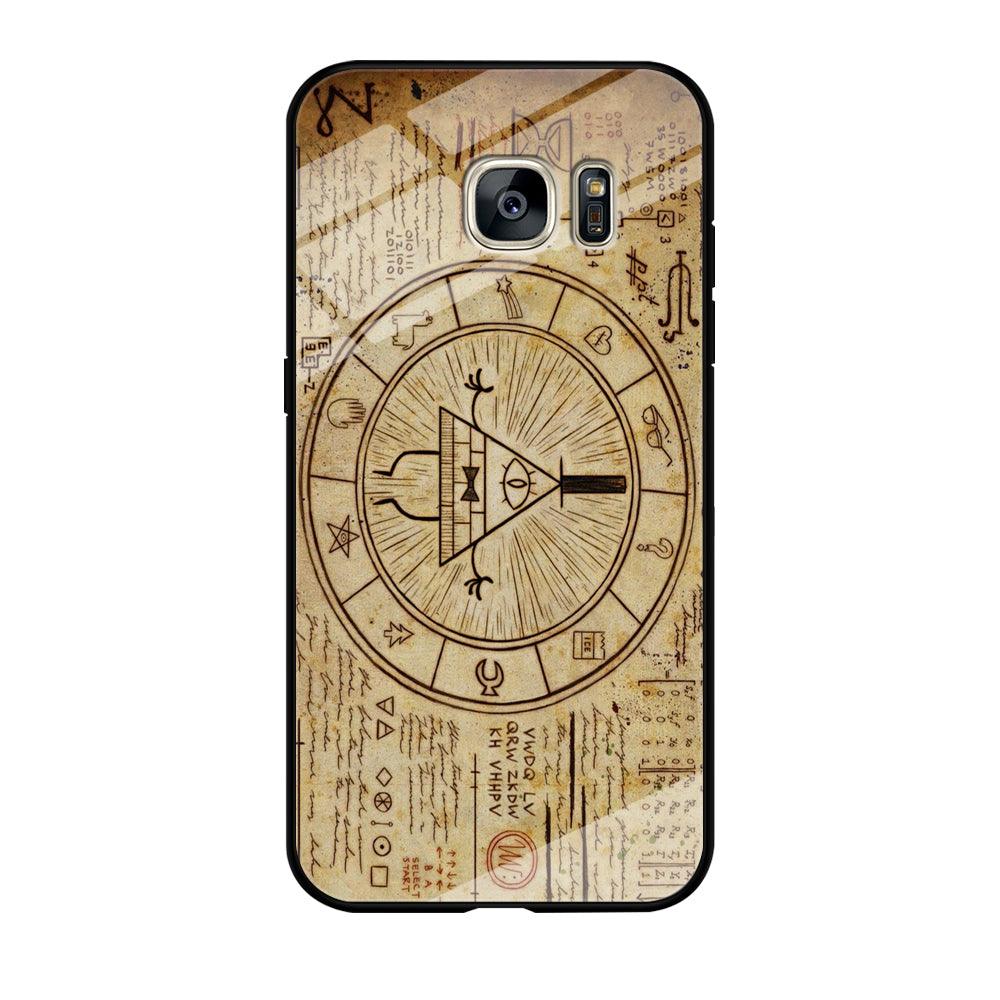 Treasure Map Gravity Falls Samsung Galaxy S7 Edge Case-Tempered Glass Case-Xtracase