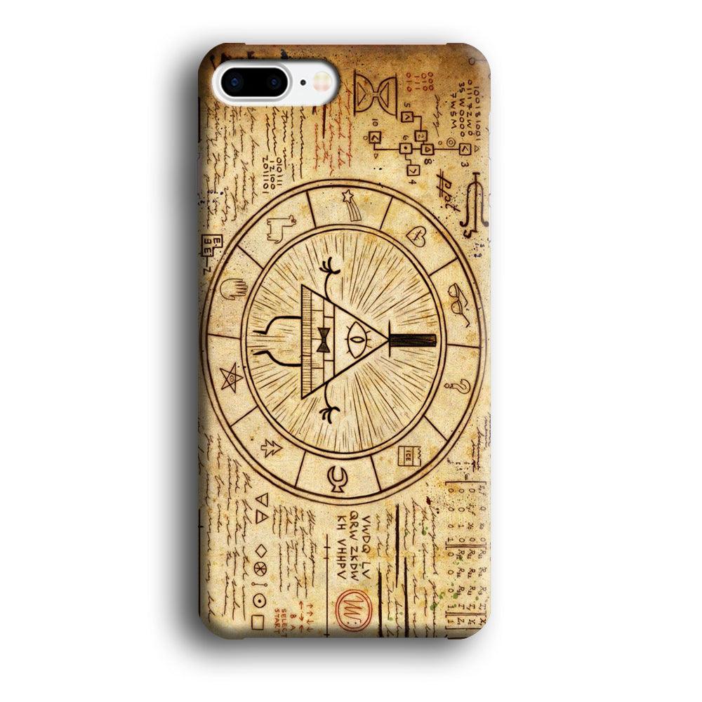 Treasure Map Gravity Falls iPhone 8 Plus Case-Plastic / Full Wrap (3D Case)-Xtracase