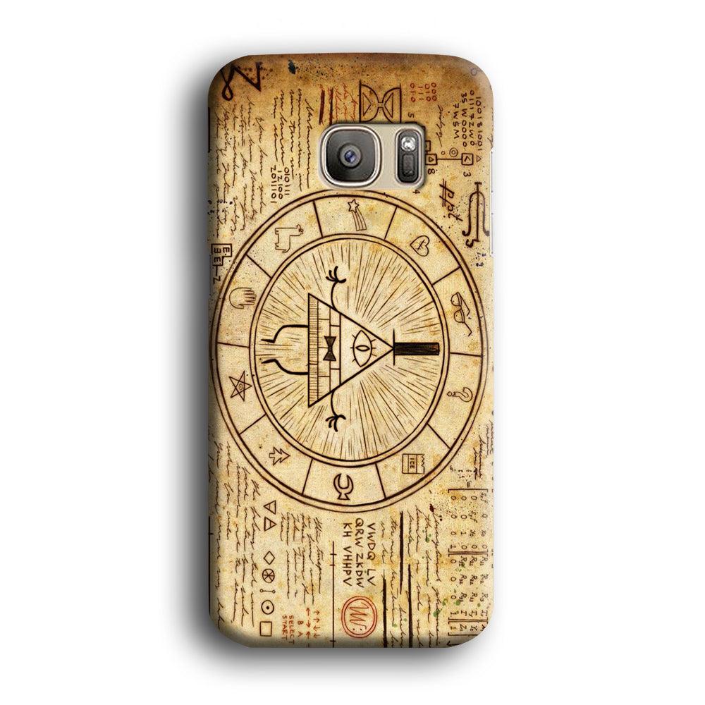 Treasure Map Gravity Falls Samsung Galaxy S7 Edge Case-Plastic / Full Wrap (3D Case)-Xtracase
