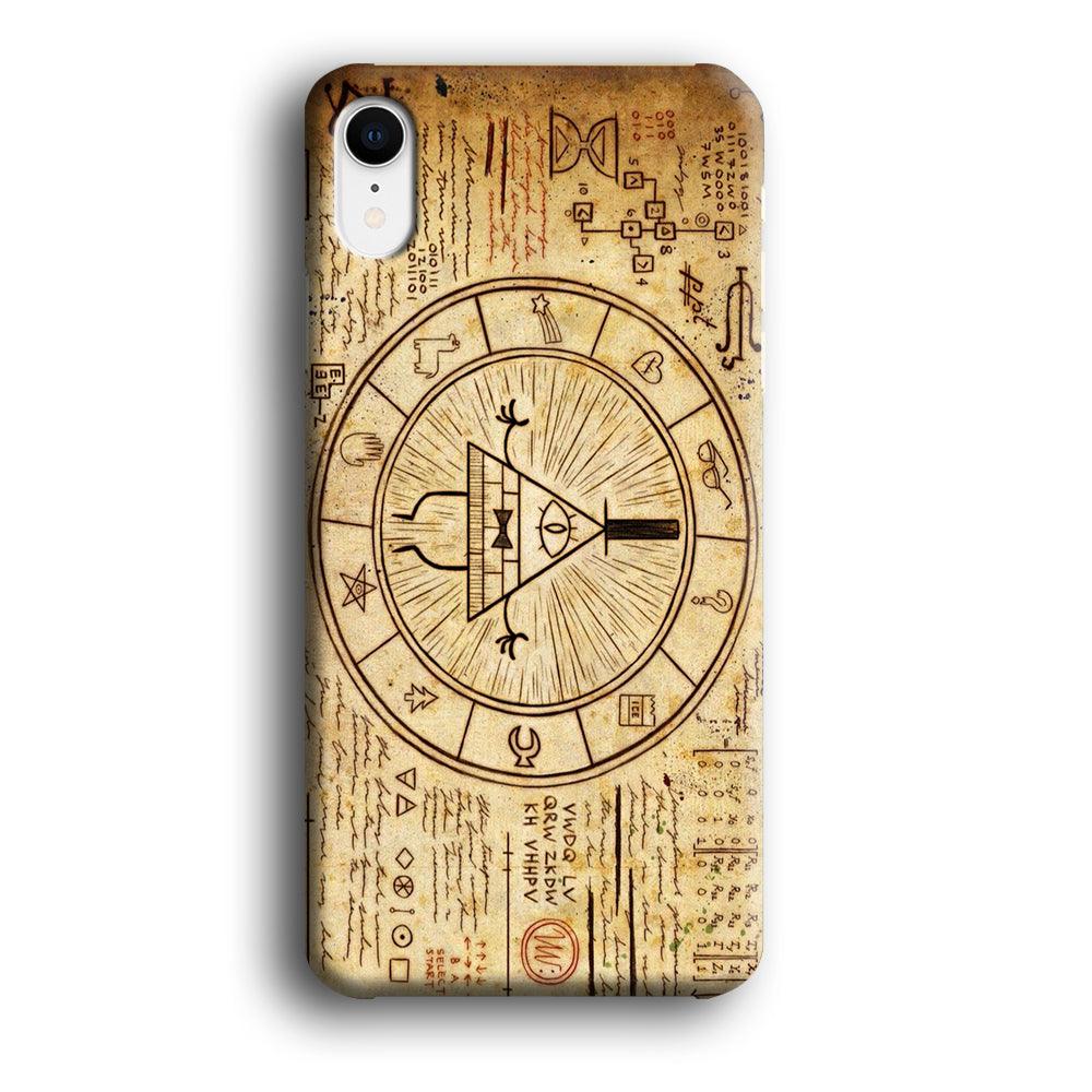 Treasure Map Gravity Falls iPhone XR Case-Plastic / Full Wrap (3D Case)-Xtracase