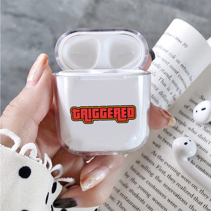 Triggered Hard Plastic Protective Clear Case Cover For Apple Airpods