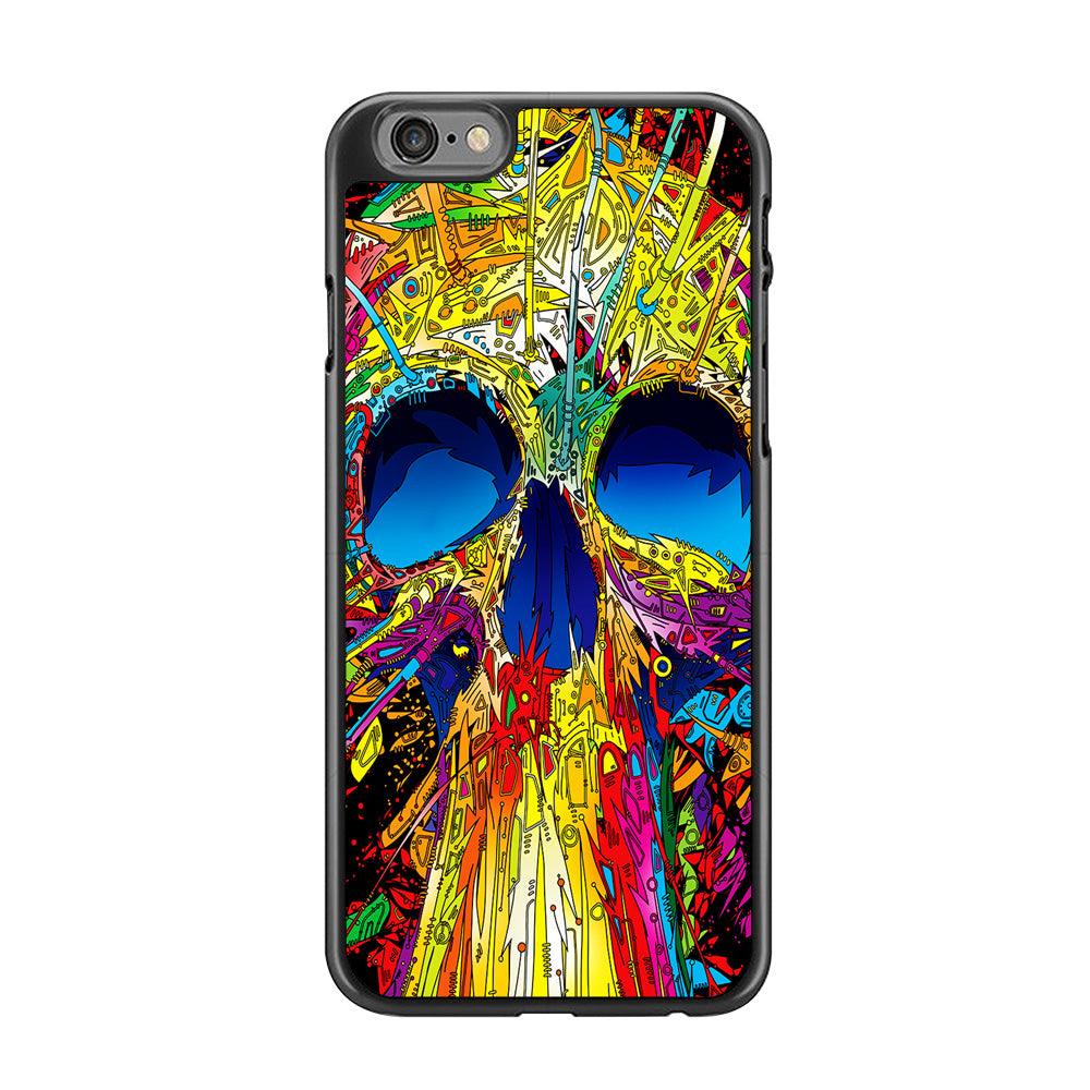 Trippy Skull Abstract iPhone 6 | 6s Case-Rubber / Black (2D Case)-Xtracase