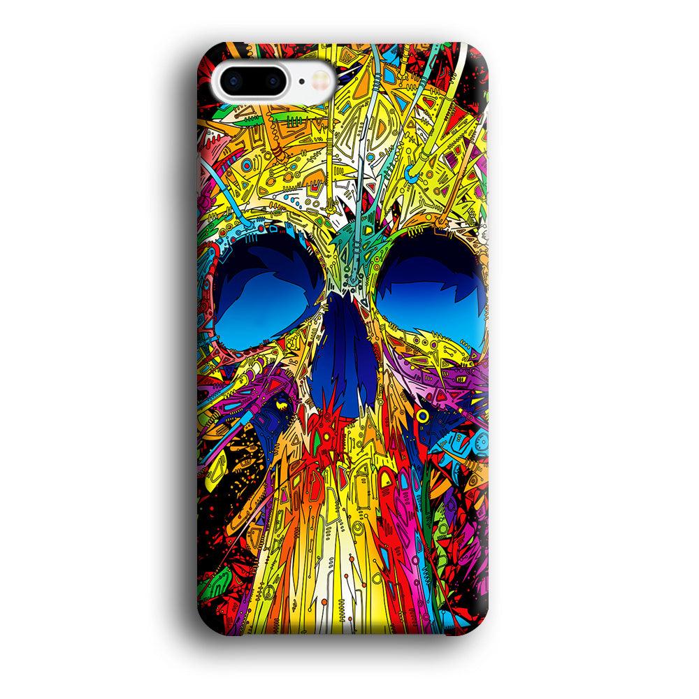 Trippy Skull Abstract iPhone 8 Plus Case-Plastic / Full Wrap (3D Case)-Xtracase